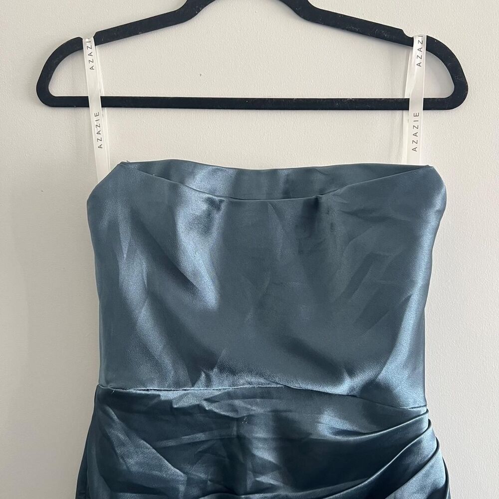 Azazie Women's Blue Dress - Picture 4 of 8